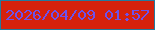 文字の大きさ：4、枠の色：237a9e、背景の色：d6210c、文字の色：6d52eb 無料ブログパーツのブログ時計