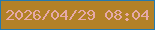 文字の大きさ：1、枠の色：237aaf、背景の色：b28127、文字の色：e6a9a9 無料ブログパーツのブログ時計