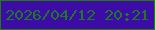 文字の大きさ：1、枠の色：237c0a、背景の色：3d0ba6、文字の色：1b7a24 無料ブログパーツのブログ時計