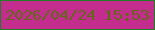文字の大きさ：3、枠の色：237d25、背景の色：c22d8e、文字の色：64671b 無料ブログパーツのブログ時計