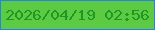 文字の大きさ：3、枠の色：2382eb、背景の色：5dca44、文字の色：1d9825 無料ブログパーツのブログ時計