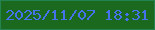 文字の大きさ：3、枠の色：238451、背景の色：1b691f、文字の色：4374eb 無料ブログパーツのブログ時計