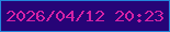 文字の大きさ：2、枠の色：2386db、背景の色：260477、文字の色：d422a6 無料ブログパーツのブログ時計