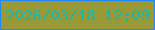 文字の大きさ：2、枠の色：2389fb、背景の色：999a37、文字の色：1eb6aa 無料ブログパーツのブログ時計