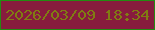 文字の大きさ：2、枠の色：238b11、背景の色：871c3d、文字の色：807c12 無料ブログパーツのブログ時計