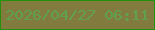 文字の大きさ：1、枠の色：23900e、背景の色：817b3e、文字の色：60a14d 無料ブログパーツのブログ時計