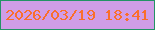 文字の大きさ：3、枠の色：239365、背景の色：d09de7、文字の色：fa6e2b 無料ブログパーツのブログ時計