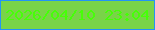 文字の大きさ：2、枠の色：2394f5、背景の色：79d448、文字の色：46ff08 無料ブログパーツのブログ時計