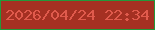 文字の大きさ：3、枠の色：23983a、背景の色：a53022、文字の色：e05a4c 無料ブログパーツのブログ時計
