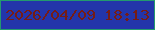 文字の大きさ：4、枠の色：239a6e、背景の色：2335aa、文字の色：761c16 無料ブログパーツのブログ時計