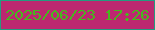 文字の大きさ：4、枠の色：239b7f、背景の色：bc2870、文字の色：46b81e 無料ブログパーツのブログ時計