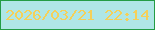 文字の大きさ：5、枠の色：239c44、背景の色：afe6e6、文字の色：f5d059 無料ブログパーツのブログ時計