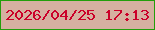 文字の大きさ：1、枠の色：239e0a、背景の色：d6b0a0、文字の色：cb0029 無料ブログパーツのブログ時計