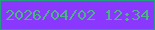 文字の大きさ：5、枠の色：239e7f、背景の色：8a38fd、文字の色：4bb387 無料ブログパーツのブログ時計
