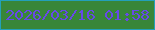 文字の大きさ：1、枠の色：23a0ba、背景の色：388639、文字の色：6749e8 無料ブログパーツのブログ時計