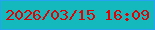 文字の大きさ：3、枠の色：23a3f2、背景の色：14b9bd、文字の色：e30000 無料ブログパーツのブログ時計