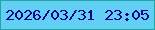 文字の大きさ：1、枠の色：23a6a1、背景の色：62cff5、文字の色：0e048c 無料ブログパーツのブログ時計