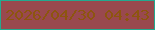 文字の大きさ：4、枠の色：23a98f、背景の色：99494e、文字の色：8d550f 無料ブログパーツのブログ時計
