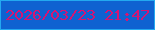 文字の大きさ：2、枠の色：23a9f0、背景の色：0f62d1、文字の色：d41573 無料ブログパーツのブログ時計
