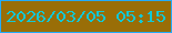 文字の大きさ：2、枠の色：23acf9、背景の色：996e07、文字の色：12c8d6 無料ブログパーツのブログ時計