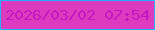 文字の大きさ：4、枠の色：23affd、背景の色：dd3bbf、文字の色：c217c1 無料ブログパーツのブログ時計