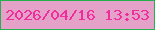 文字の大きさ：4、枠の色：23b04d、背景の色：e4a2c8、文字の色：ef2d9c 無料ブログパーツのブログ時計