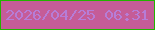 文字の大きさ：1、枠の色：23b300、背景の色：c55c98、文字の色：b67dd7 無料ブログパーツのブログ時計