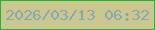 文字の大きさ：2、枠の色：23b337、背景の色：ccc68f、文字の色：7facae 無料ブログパーツのブログ時計