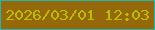 文字の大きさ：5、枠の色：23b5b1、背景の色：95690a、文字の色：babe06 無料ブログパーツのブログ時計
