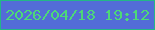 文字の大きさ：1、枠の色：23b787、背景の色：536cd7、文字の色：4dd878 無料ブログパーツのブログ時計