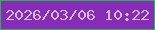 文字の大きさ：1、枠の色：23b848、背景の色：872cb9、文字の色：d1bbcd 無料ブログパーツのブログ時計