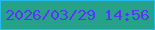 文字の大きさ：5、枠の色：23bcef、背景の色：26a18b、文字の色：5935f8 無料ブログパーツのブログ時計
