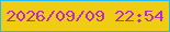 文字の大きさ：4、枠の色：23bcf5、背景の色：f0cd13、文字の色：b92cc1 無料ブログパーツのブログ時計