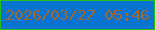 文字の大きさ：2、枠の色：23be19、背景の色：0973d1、文字の色：a4672a 無料ブログパーツのブログ時計