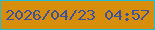 文字の大きさ：4、枠の色：23bed6、背景の色：d78f0b、文字の色：40529b 無料ブログパーツのブログ時計