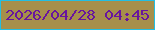 文字の大きさ：4、枠の色：23bee2、背景の色：a68f4b、文字の色：68159e 無料ブログパーツのブログ時計