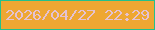 文字の大きさ：1、枠の色：23c08c、背景の色：eea733、文字の色：e4c2d2 無料ブログパーツのブログ時計