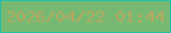 文字の大きさ：1、枠の色：23c0aa、背景の色：77b973、文字の色：b7a85f 無料ブログパーツのブログ時計
