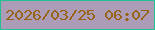 文字の大きさ：1、枠の色：23c191、背景の色：ac9cb8、文字の色：976314 無料ブログパーツのブログ時計