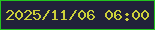 文字の大きさ：2、枠の色：23c320、背景の色：212239、文字の色：ccd03a 無料ブログパーツのブログ時計