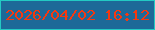 文字の大きさ：2、枠の色：23cac3、背景の色：1d6998、文字の色：f4380f 無料ブログパーツのブログ時計