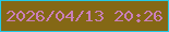 文字の大きさ：2、枠の色：23cae7、背景の色：846815、文字の色：ca7fba 無料ブログパーツのブログ時計