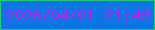 文字の大きさ：4、枠の色：23cb72、背景の色：0d74e3、文字の色：b921fc 無料ブログパーツのブログ時計
