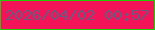 文字の大きさ：3、枠の色：23cc01、背景の色：f31358、文字の色：685b7f 無料ブログパーツのブログ時計