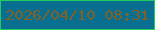 文字の大きさ：2、枠の色：23cc5f、背景の色：086f90、文字の色：806229 無料ブログパーツのブログ時計