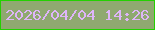 文字の大きさ：3、枠の色：23d001、背景の色：8fa970、文字の色：deb5f9 無料ブログパーツのブログ時計