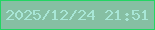 文字の大きさ：4、枠の色：23d563、背景の色：86bfa3、文字の色：a8e6d6 無料ブログパーツのブログ時計