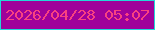 文字の大きさ：2、枠の色：23d7d7、背景の色：9f019a、文字の色：f94280 無料ブログパーツのブログ時計