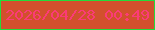 文字の大きさ：1、枠の色：23db3a、背景の色：d2502d、文字の色：fb3b77 無料ブログパーツのブログ時計