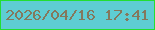 文字の大きさ：1、枠の色：23de32、背景の色：5ecdd3、文字の色：84785d 無料ブログパーツのブログ時計
